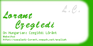 lorant czegledi business card