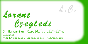 lorant czegledi business card